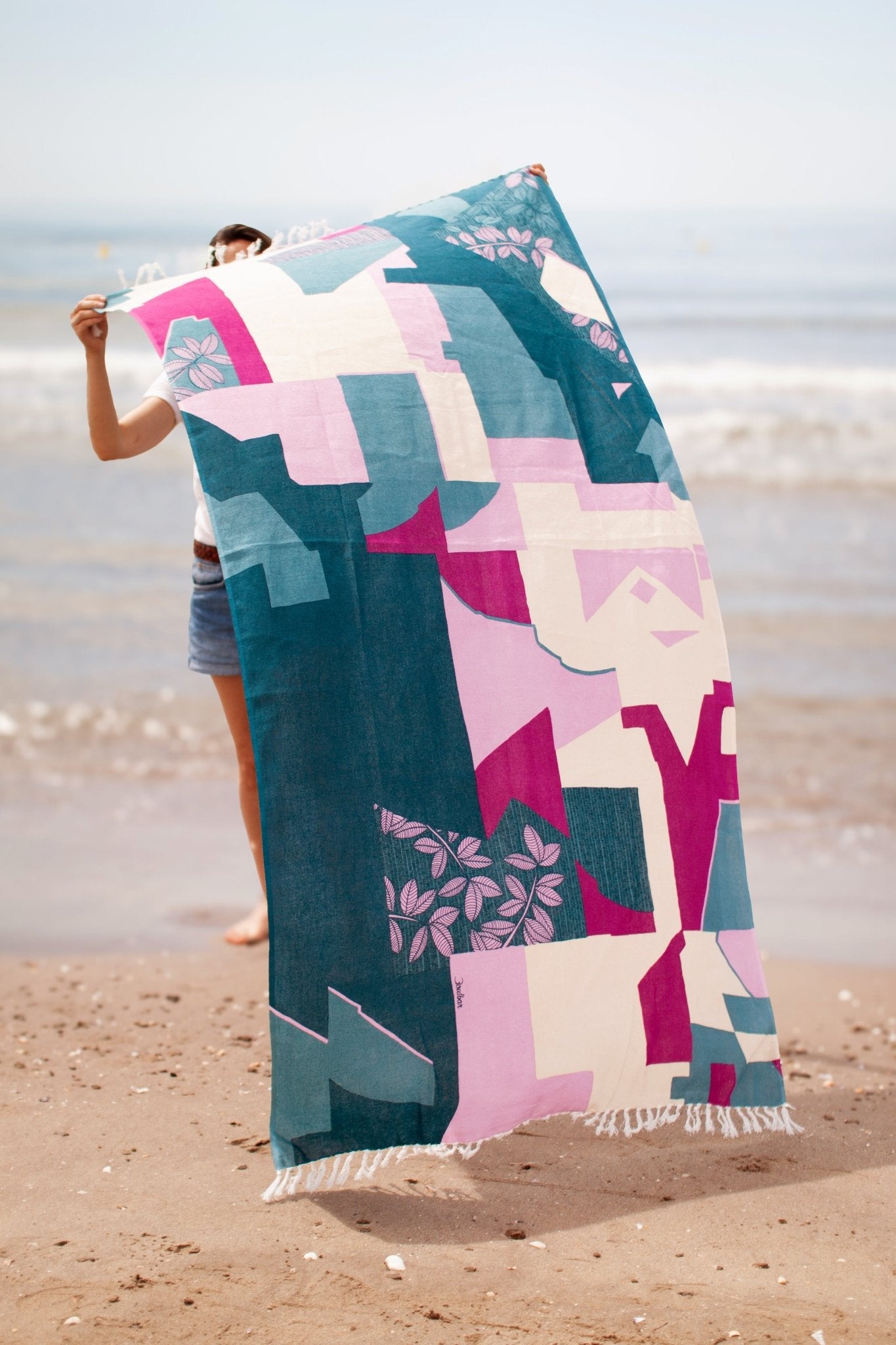 Fouta de plage - En Haut vert - boulbar.fr