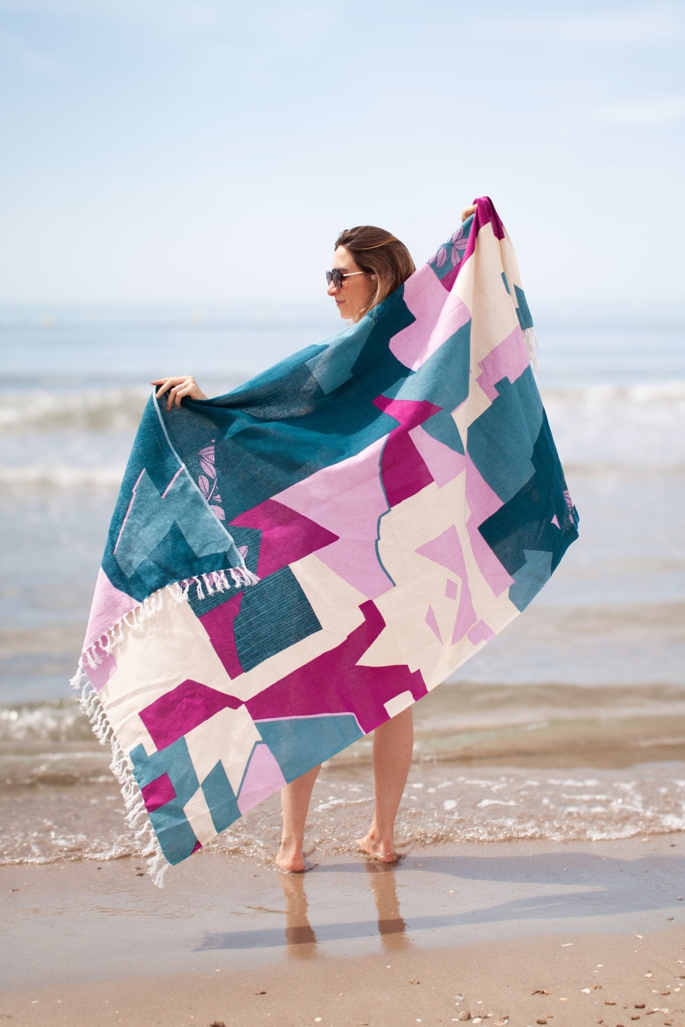 Fouta de plage - En Haut vert - boulbar.fr