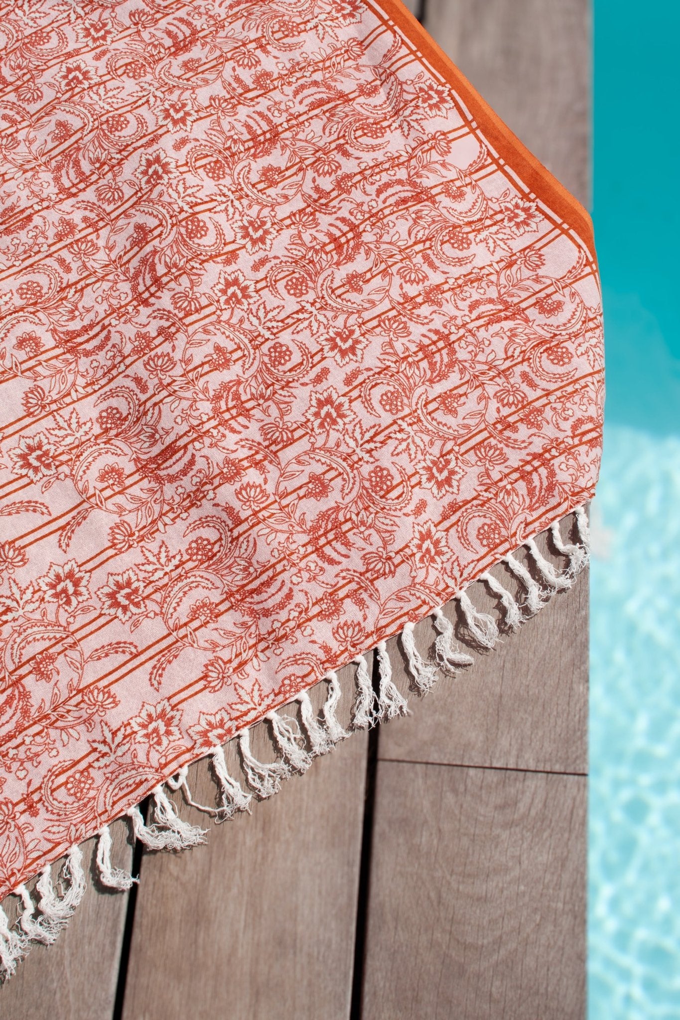 Fouta de plage - Sari rose - boulbar.fr