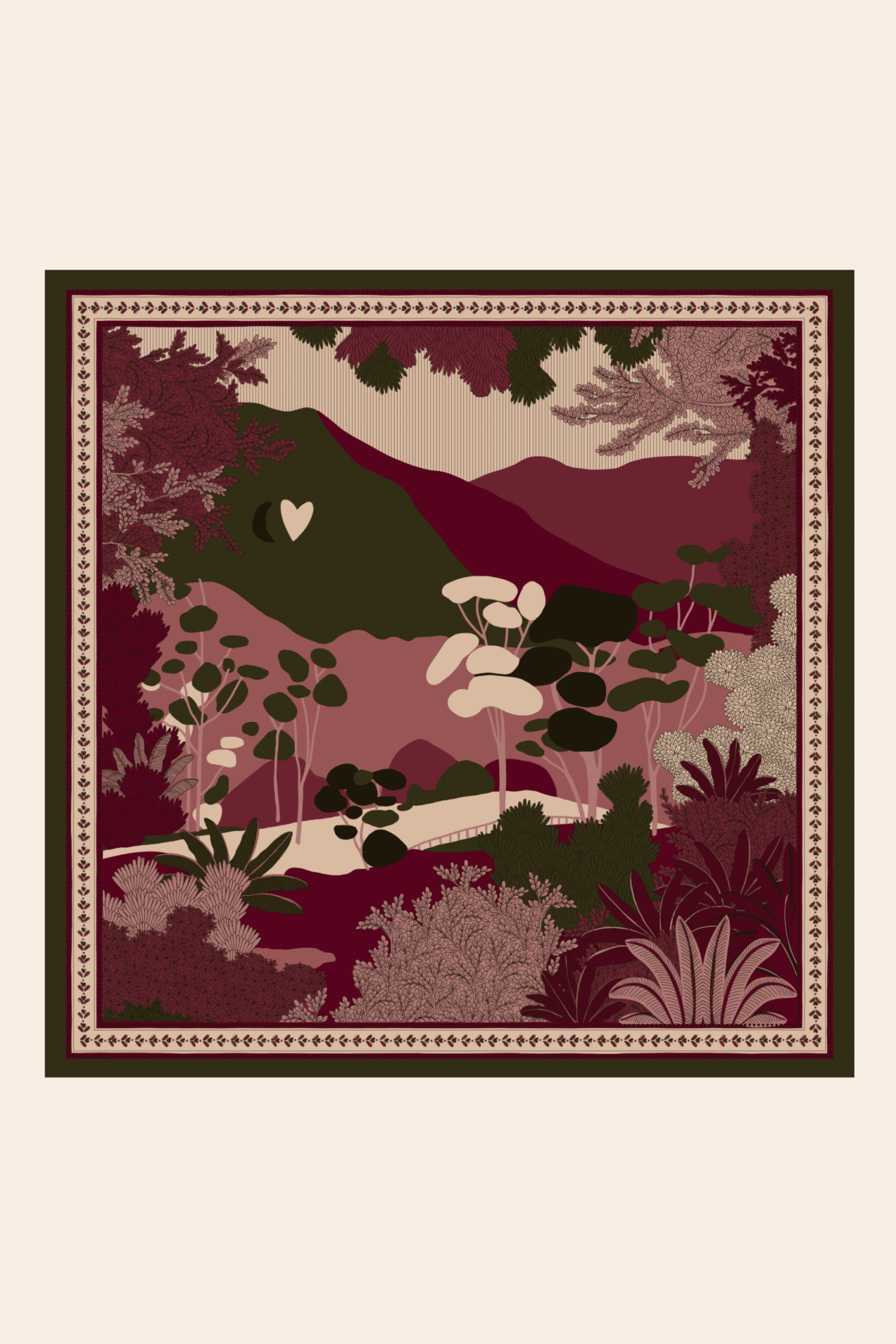 Grand foulard coton kumily kaki - boulbar.fr