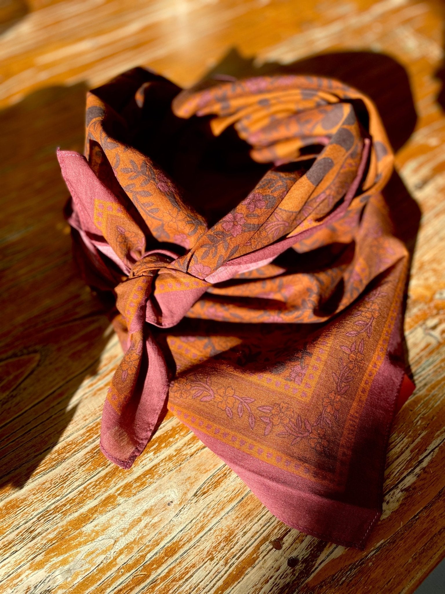 Grand foulard coton léopard keya caramel - boulbar.fr