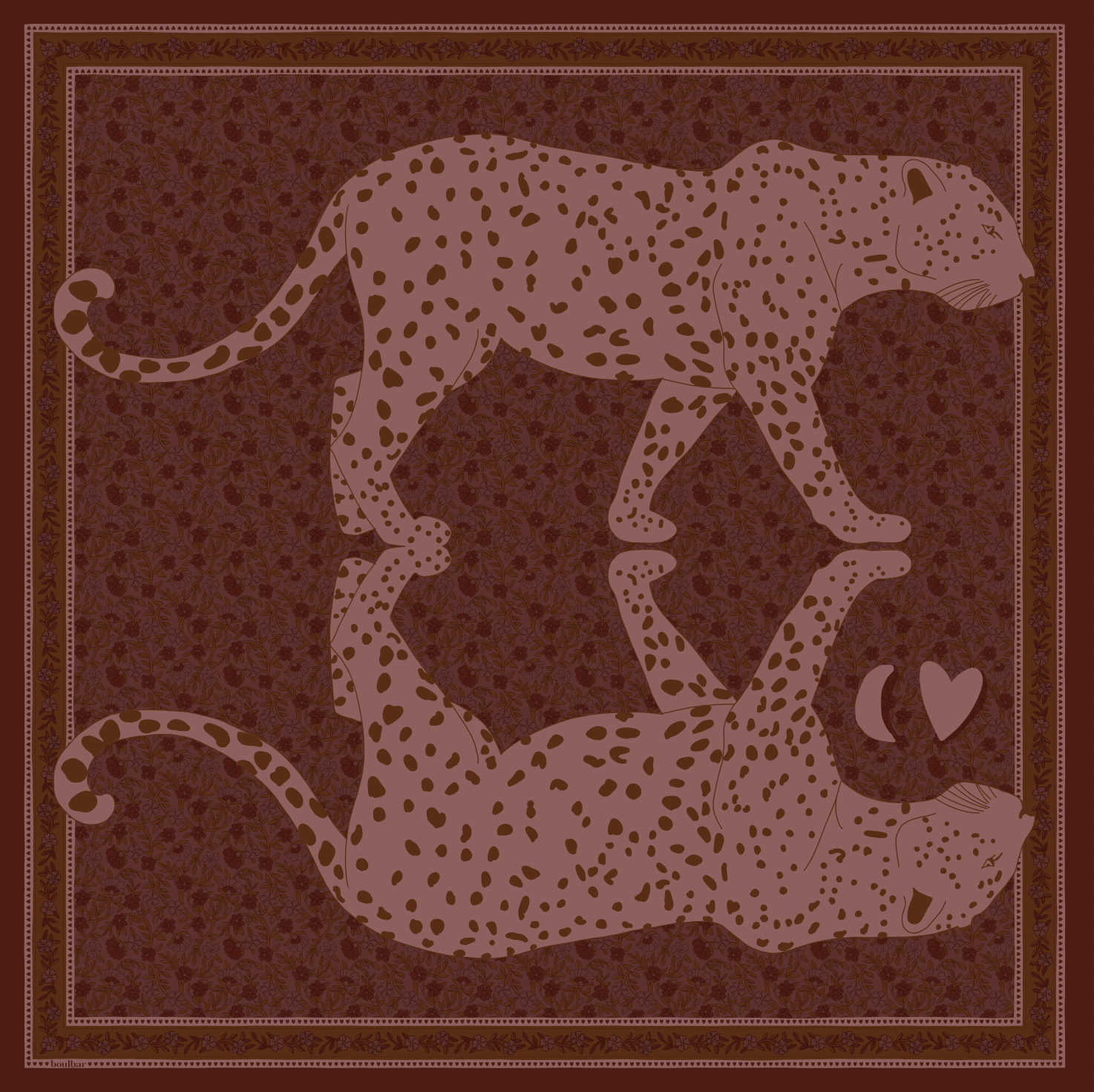 Grand foulard coton léopard keya tomette - boulbar.fr