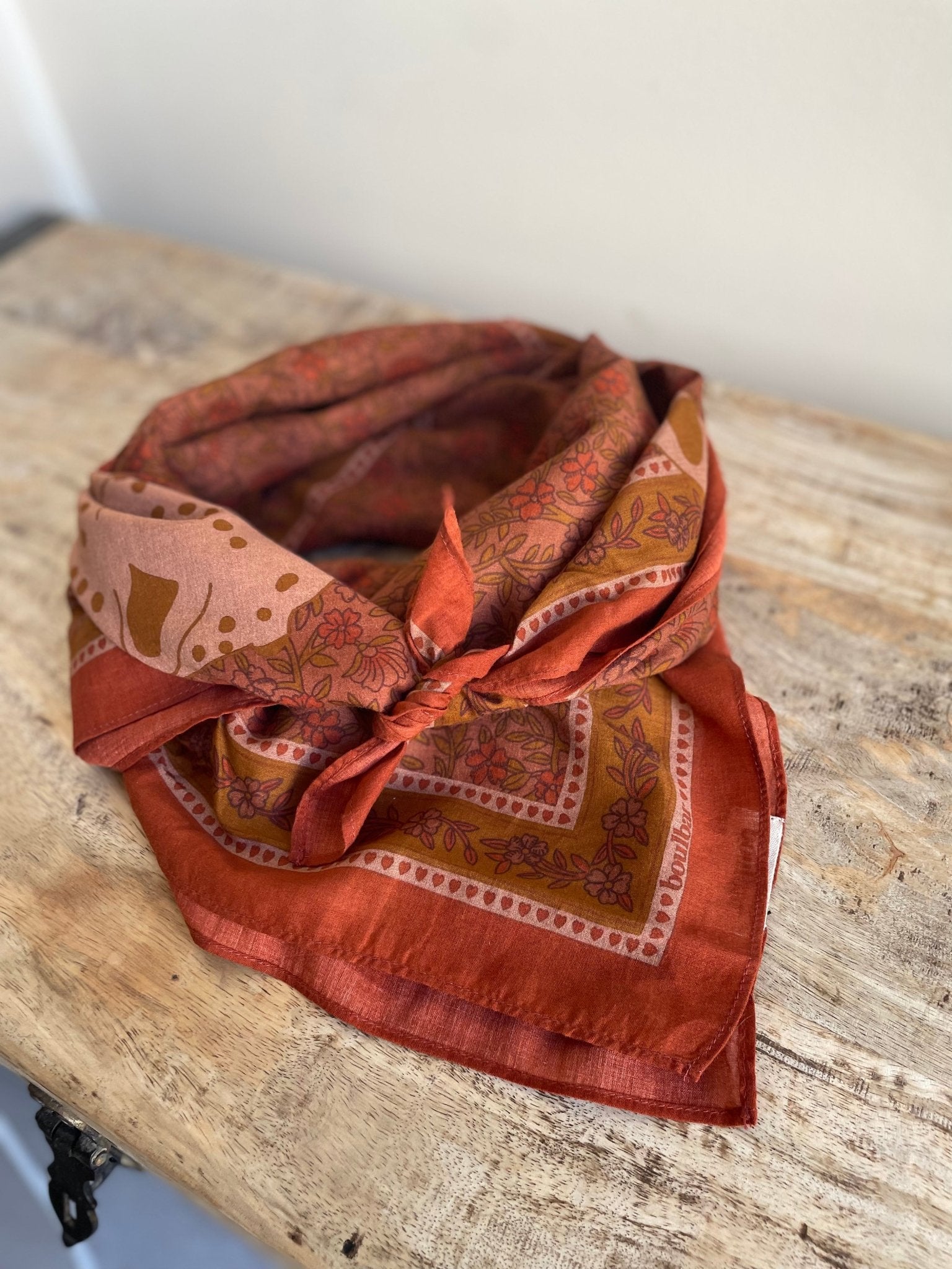 Grand foulard coton léopard keya tomette - boulbar.fr