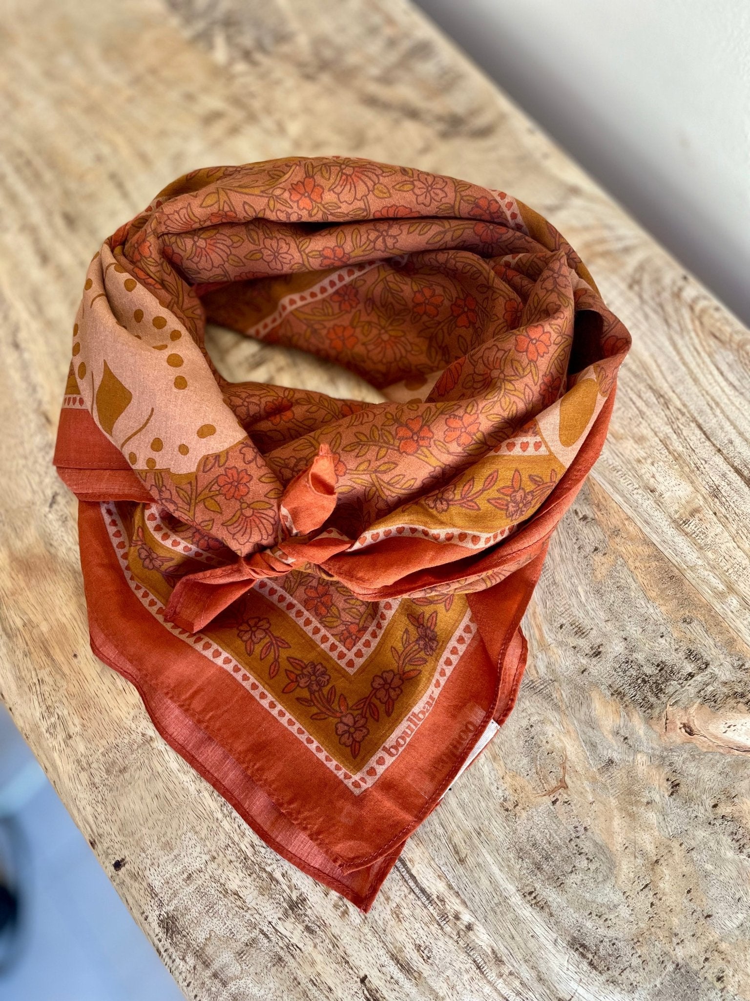 Grand foulard coton léopard keya tomette - boulbar.fr