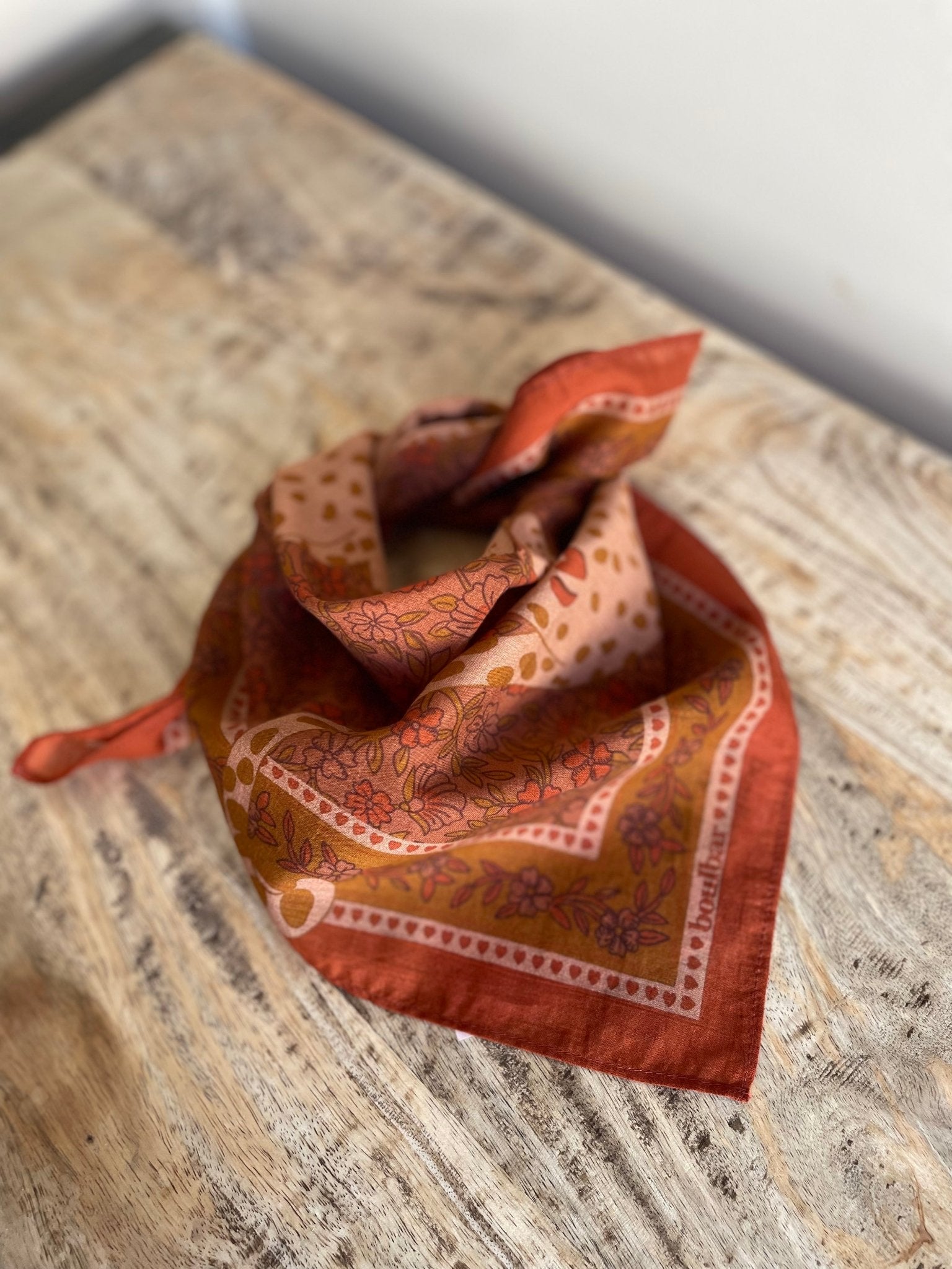 Petit foulard coton leopards keya tomette - boulbar.fr