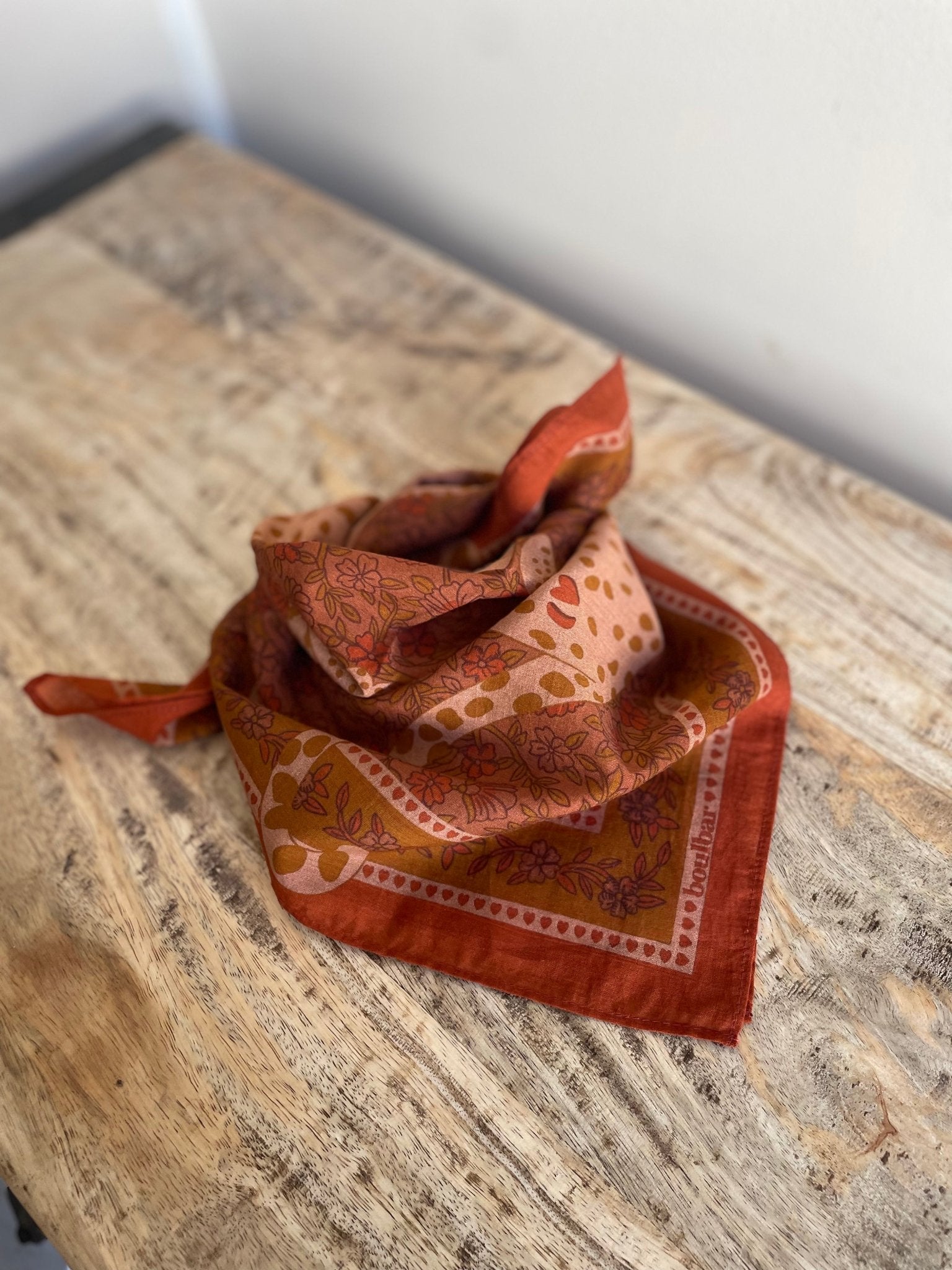 Petit foulard coton leopards keya tomette - boulbar.fr