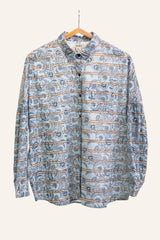 Chemise en coton Bleu - Sari - boulbar.fr