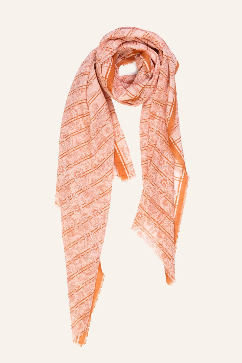 Echarpe coton bio Sari - rose - boulbar.fr