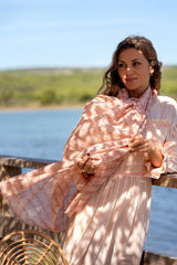Echarpe coton rose - Sari - boulbar.fr