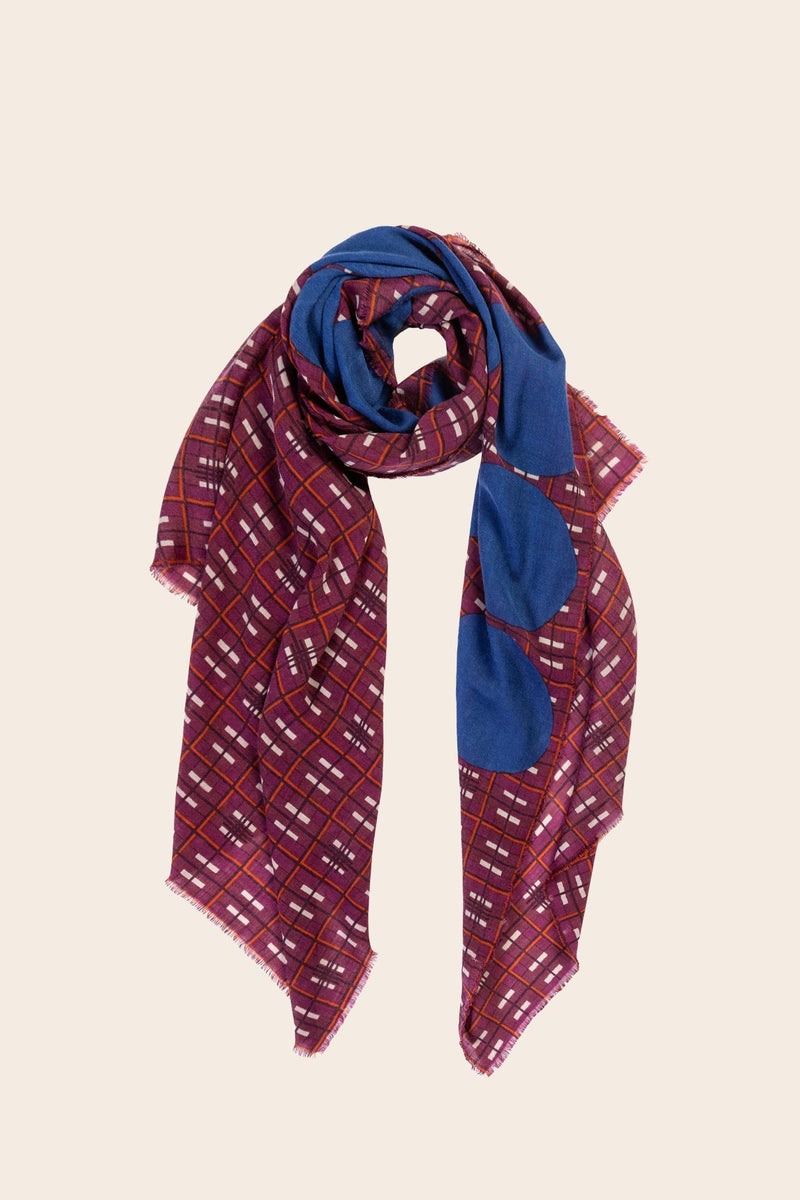 Écharpe Laine - superposé - magenta - boulbar.fr