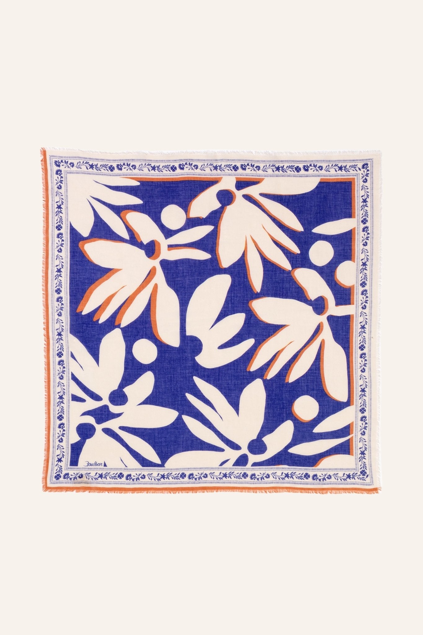 Foulard coton bio Force - Bleu - boulbar.fr