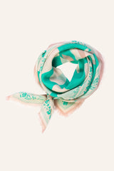 Foulard coton bio Force - vert - boulbar.fr