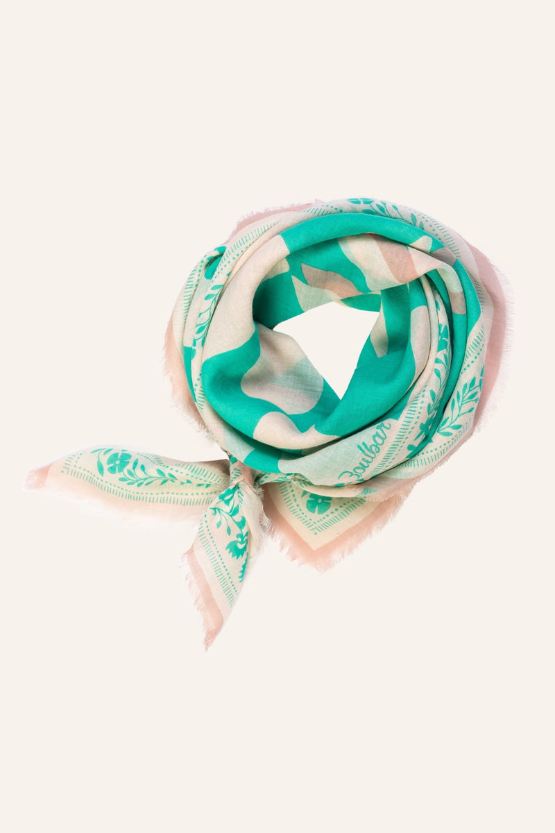 Foulard coton bio Force - vert - boulbar.fr
