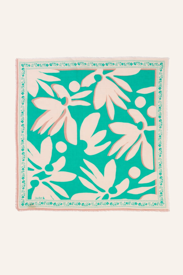 Foulard coton bio Force - vert - boulbar.fr