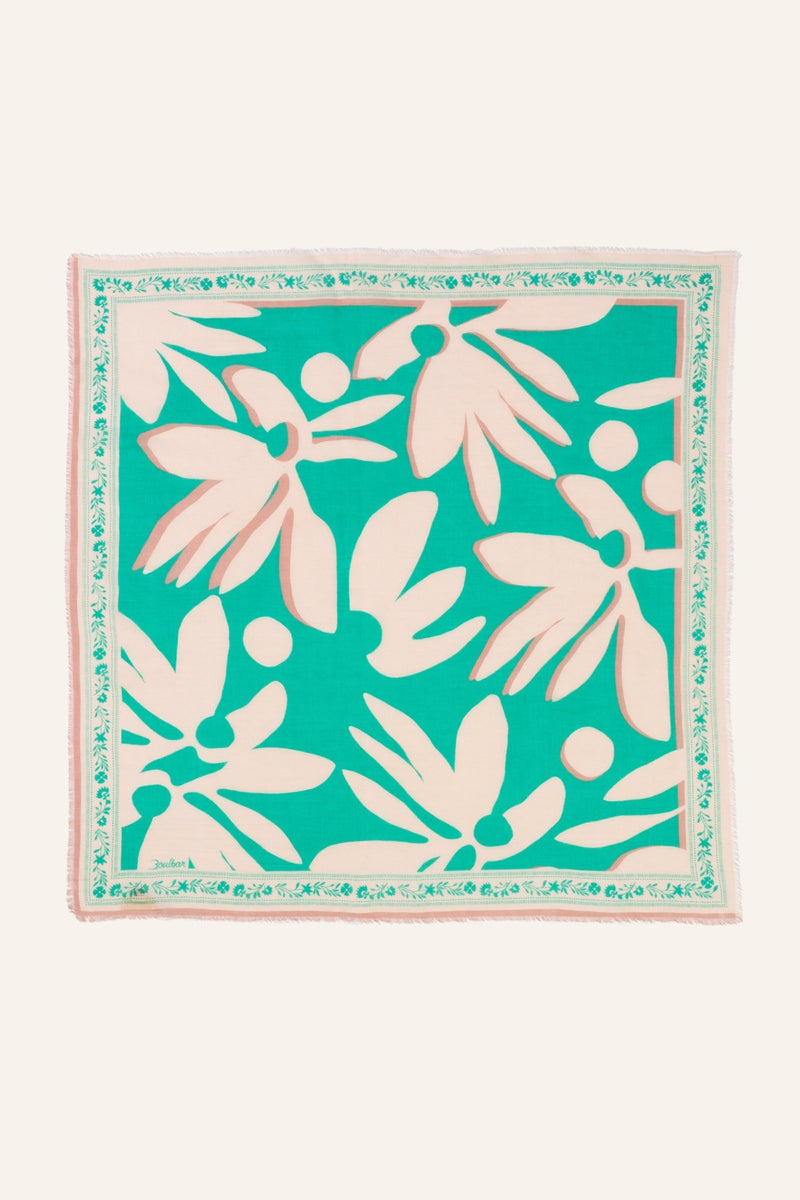Foulard coton bio Force - vert - boulbar.fr