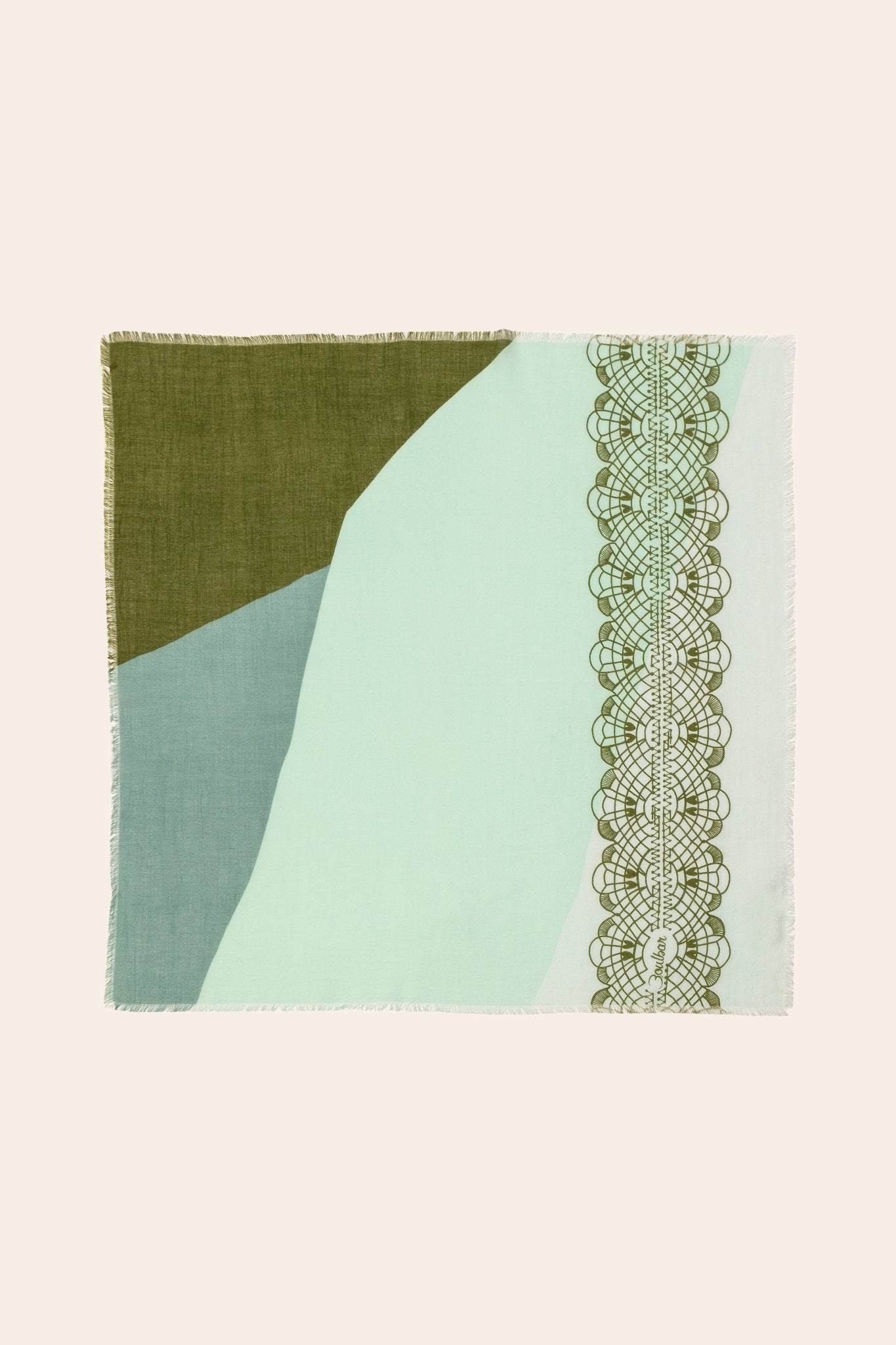 Foulard coton - Lace - Kaki - boulbar.fr