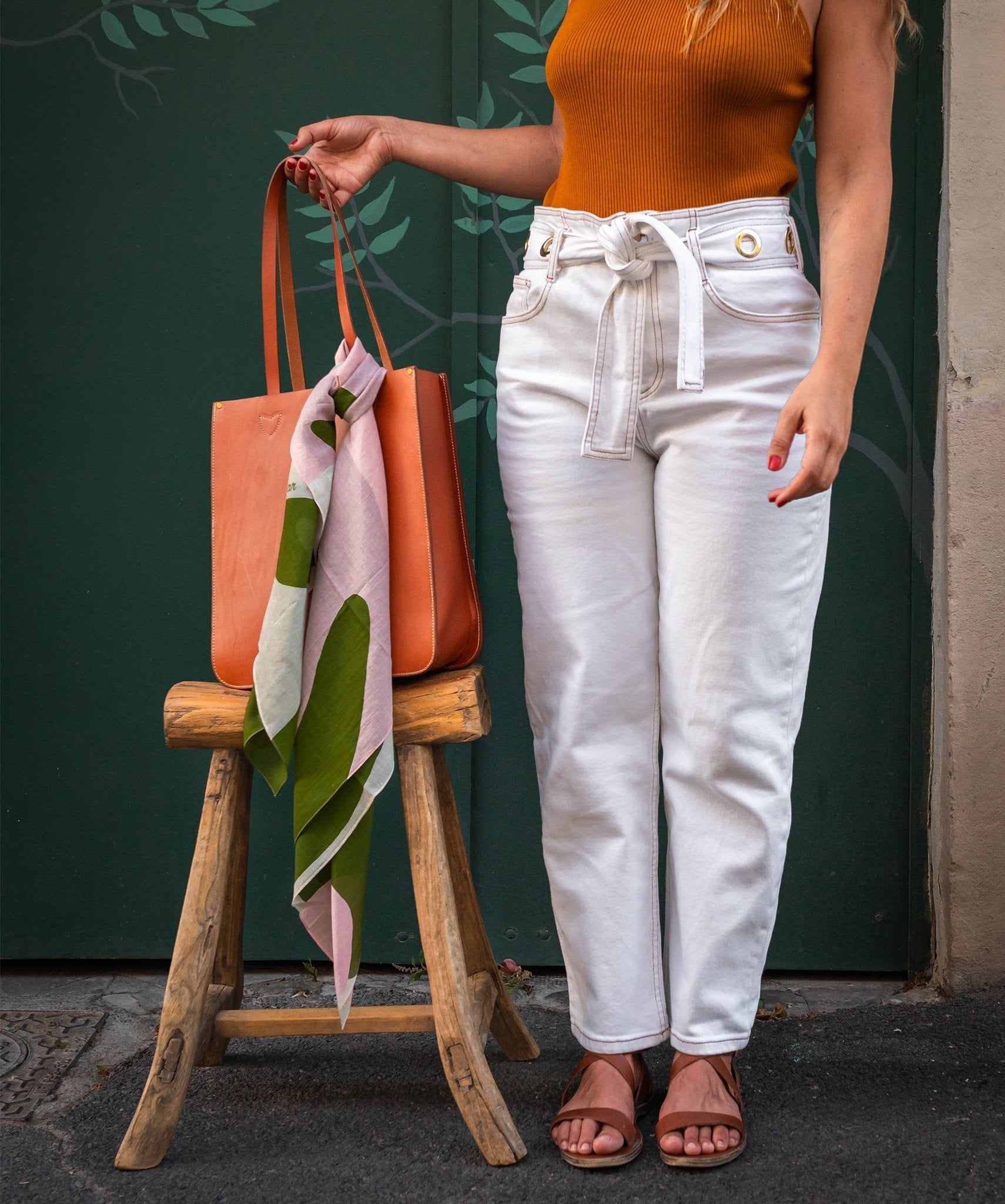 Foulard Coton - Plein Air - Rose - boulbar.fr