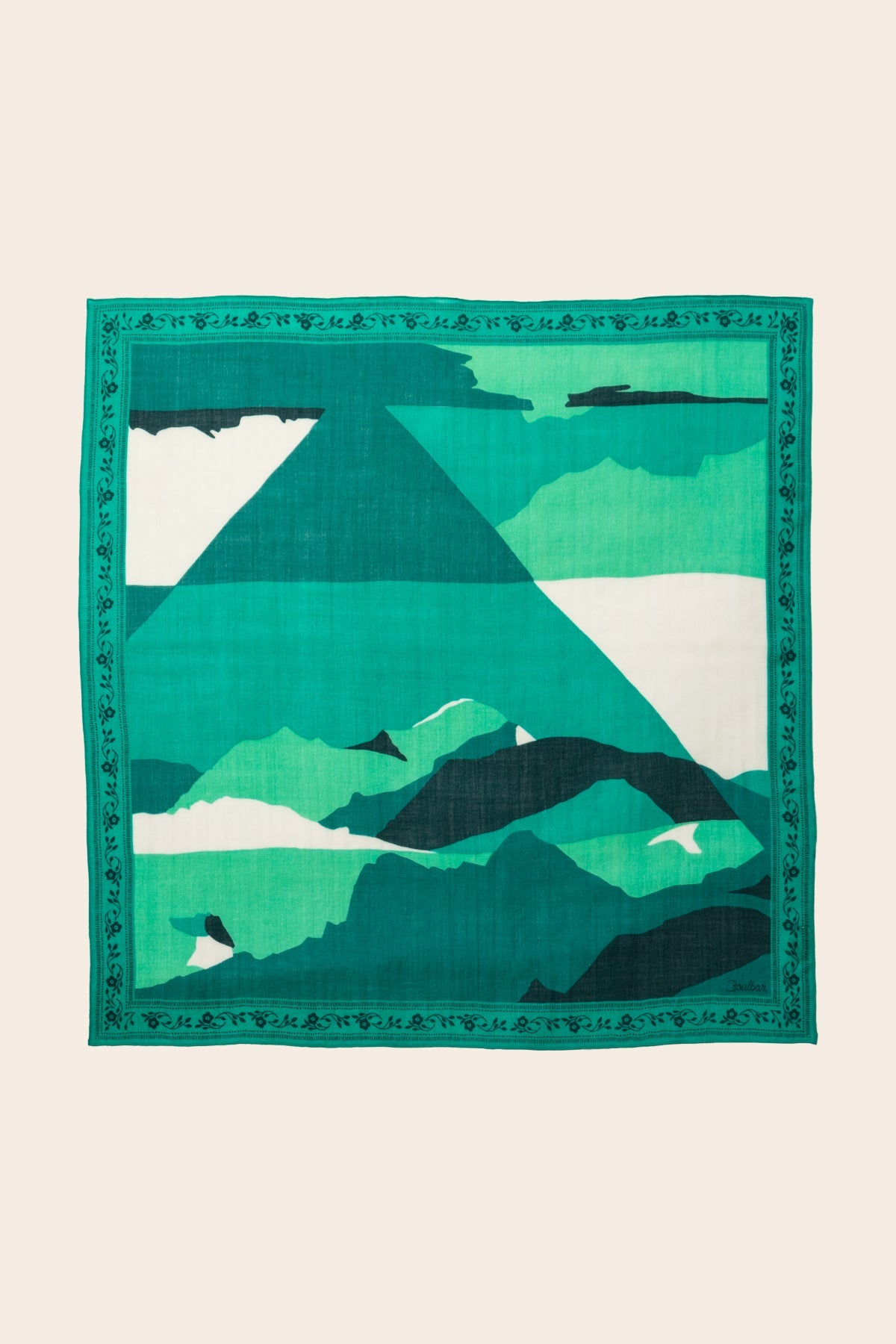 Foulard laine - altitude - vert - boulbar.fr