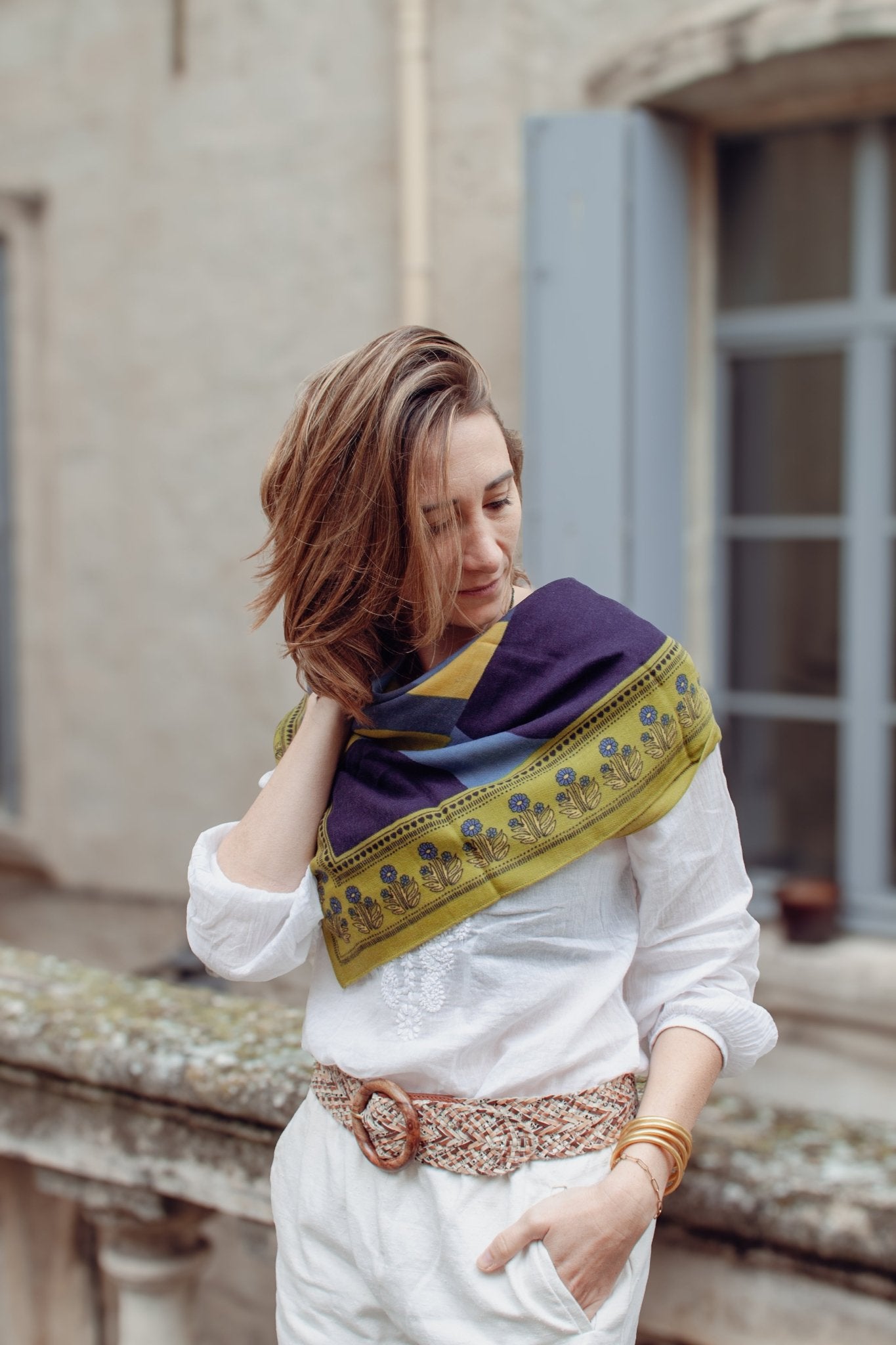 Foulard Laine - Coloriage - Bronze - boulbar.fr