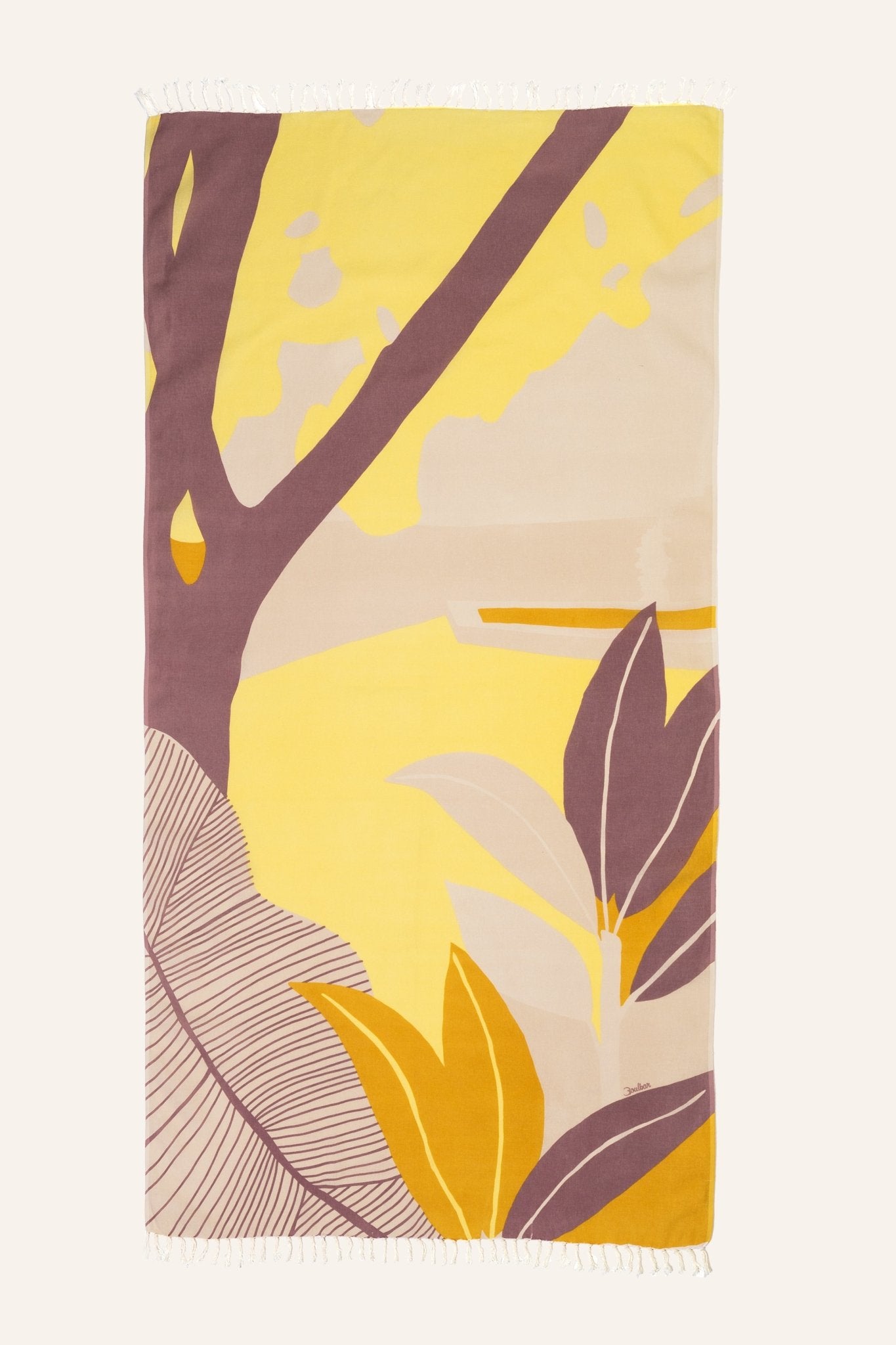 Fouta de plage jaune - Garden - boulbar.fr