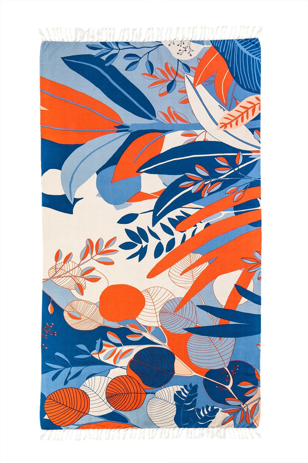 Fouta - Eucalyptus - Orange - boulbar.fr