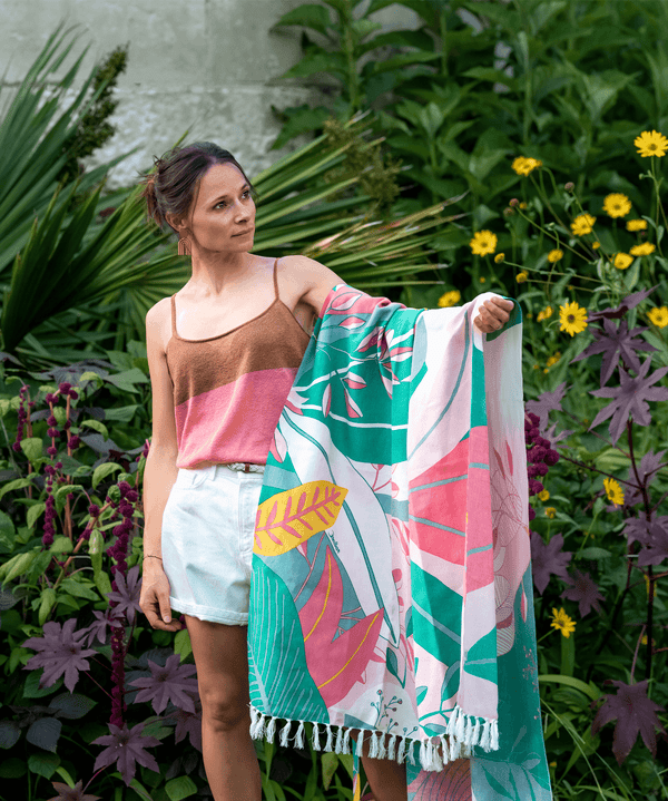 Fouta - Eucalyptus - Rose - boulbar.fr