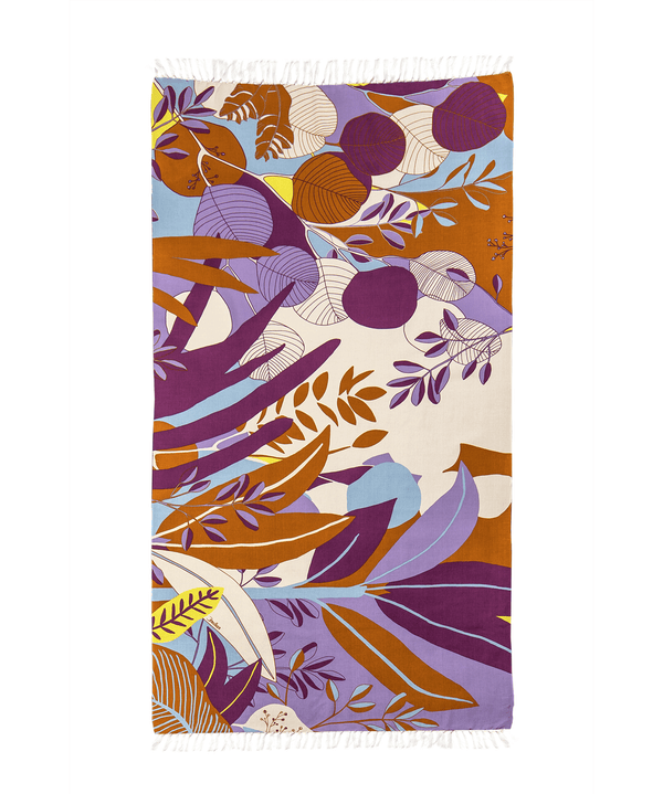 Fouta - Eucalyptus - Violet - boulbar.fr