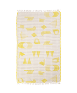 Fouta nid d'abeille Sens - jaune - boulbar.fr