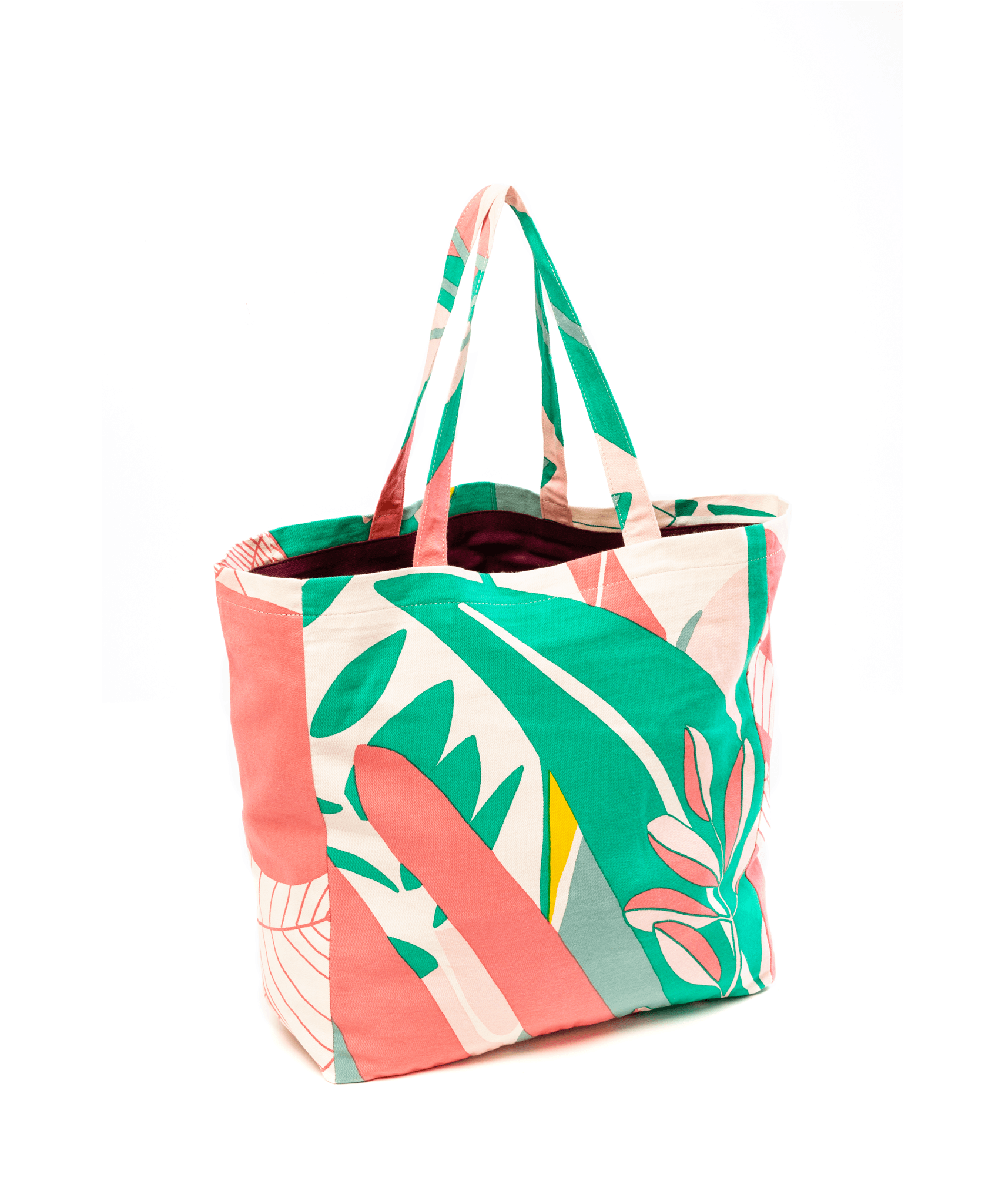 Sac cabas - Eucalyptus - Rose - boulbar.fr